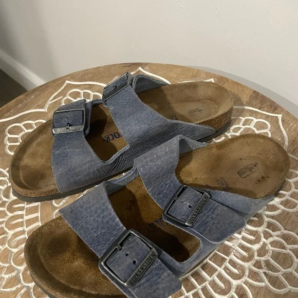 Birkenstock Slate Blue Arizona Sandals - Picture 3 of 5